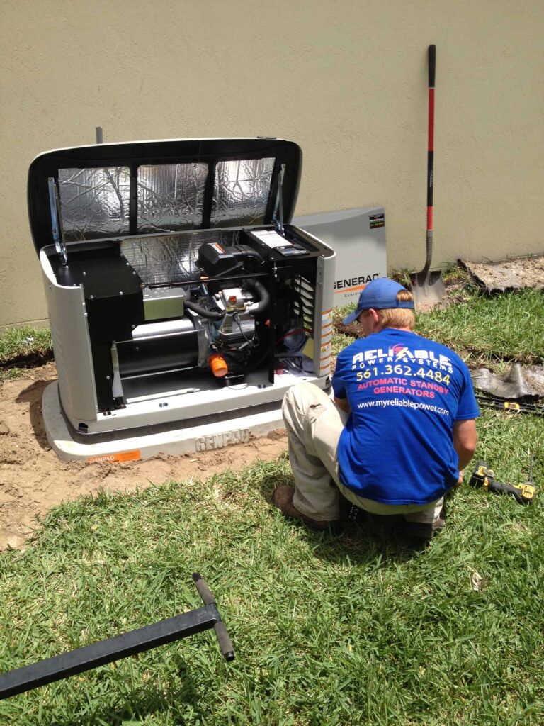 generator and propane tank installation